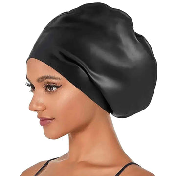 Bonnet de bain bonnet de bain cheveux femme long bonnets de piscine silicone imperméable de qualité supérieure cagoule de plongee